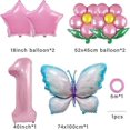thumbnail image 2 of Butterfly Balloons 1st Birthday Decorations,Pink Blue Butterfly Fairy Floral Foil Balloons Girls First Birthday Party Decoration Baby Shower Supplies., 2 of 4