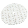 thumbnail image 5 of 35.4in Christmas Tree Skirt Round Shape Soft Comfortable White Christmas Tree Stand Mat for Home Store, 5 of 21