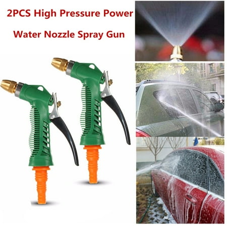 Abs Plastic Green - 2Pcs Garden ABS High Pressure Power Washer Spray Nozzle Water Spray Gun Hose Nozzle Sprinkler 3 Adjustable Watering Patterns Watering for Plants Pets Car Tools