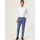 thumbnail image 3 of Lars Amadeus Pantalones de vestir clásicos a cuadros para hombre, ajustados, estilo chino Azul XXL Unique Bargains Pantalones, 3 of 6