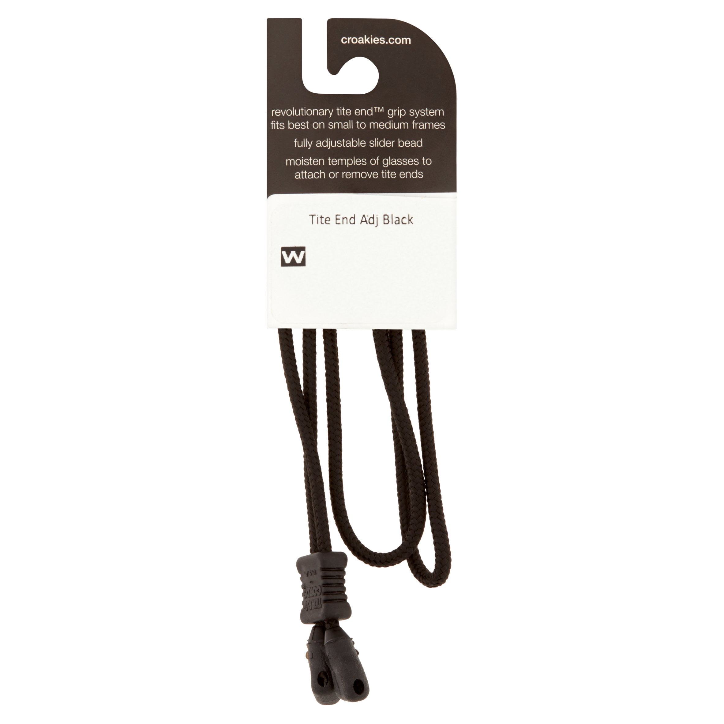 Croakies Tite End Eyewear Adjustable Black Retainers, 1 Ct