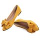 thumbnail image 3 of Zapatillas de ballet SAILING LU Bow-Knot para mujer, ante, color amarillo, talla 9.5, 3 of 7