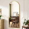 thumbnail image 3 of Mirrasia 71.3" x 26" Arched Full Length Mirror Full Body Oversize Mirror Wall Mounted, Gold, 3 of 5