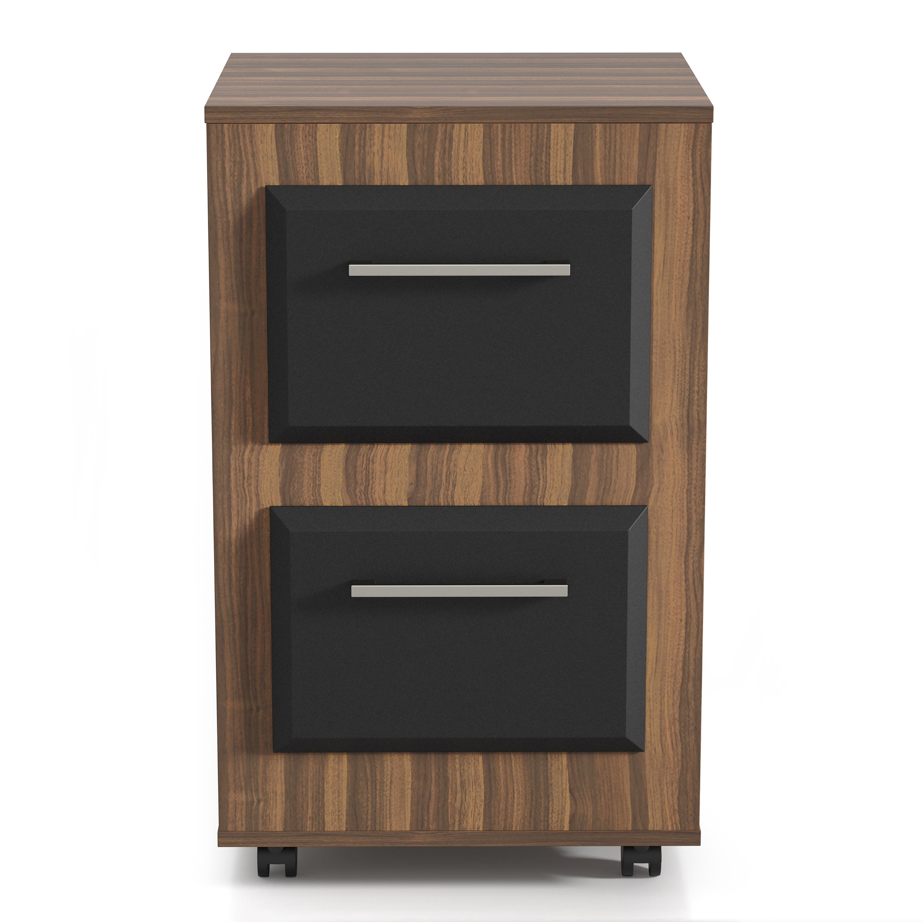 Kettering 2-Drawer Wood File Cabinet with Caster, Light Walnut