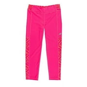 New Balance Girls' Performance Crop, Pink & Speed Glitch, Sz4