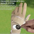 thumbnail image 6 of FINGER TEN Golf Gloves Men Left Hand Right Leather with Ball Marker Color Pack, Mens Golf Glove All Weather Grip, 6 of 6