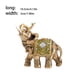 thumbnail image 4 of Wosthever Elefante esculpir estatua estatuilla resina librería decoración Animal artesanía habitación mascotas accesorios recuerdo de la Decoración del hogar Verde, 4.1x2.0x4.1 pulgadas Medio, 4 of 6
