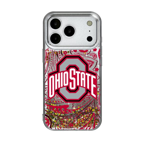 Ohio State Buckeyes iPhone Glitter Paisley Design Case