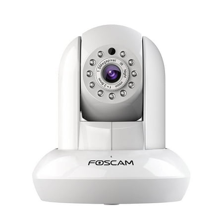 Foscam FI9821P - Network surveillance camera - pan / tilt - color (Day&Night) - 1 MP - 1280 x 720 - fixed focal - audio - wireless - Wi-Fi - LAN 10/100 - H.264 - DC 5 V