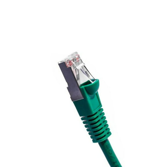 FireFold Cat6 Ethernet Shielded Patch Cable 25ft Green Internet Cable 600MHZ