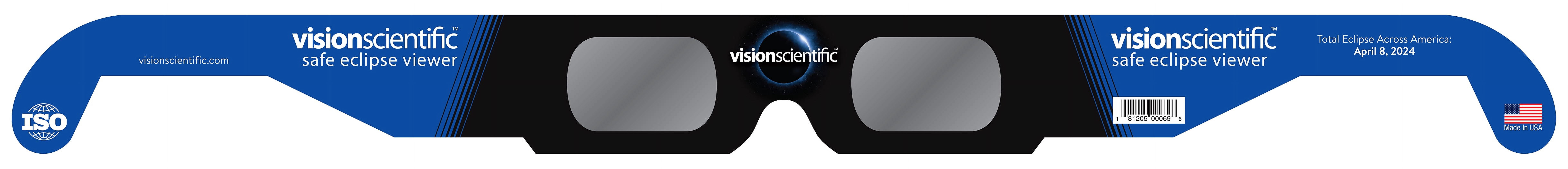 Vision Scientific, Safe Eclipse Viewer, Eclipse Glasses for April 8th Eclipse, Single Pair