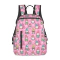 thumbnail image 1 of Disketp pink Holiday Joy Mochila Ligera e Impermeable, Mochila de Día Resistente para Viajes, Senderismo y Uso Diario para Hombre y Mujer, 1 of 7