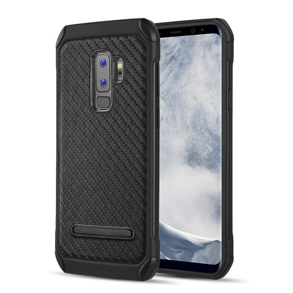 GSA Carbon Hybrid Kickstand Case for Samsung Galaxy S9 Plus - Black