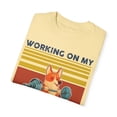 thumbnail image 3 of Vintage Working On My Core-Gi Workout Graphic Gift | Humorous Weightlifting Doggo Men Womens Unisex Garment-Dyed T-shirt, 3 of 4