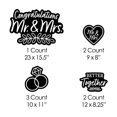 thumbnail image 6 of Big Dot of Happiness Black and White Mr. and Mrs. - Yard Sign and Outdoor Lawn Decorations - Wedding Congratulations Yard Signs - Set of 8, 6 of 8