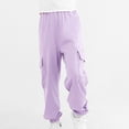 thumbnail image 5 of Cargo Sweatpants for Boys Girls School Baggy Pants Kids Summer Elastic Waist Casual Athletic Joggers Trendy, 5 of 9