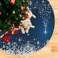 thumbnail image 5 of Coolnut 35.4" Blue Christmas Snowflake Christmas Tree Skirt, Soft Christmas Tree Mat Merry Xmas Tree Skirt Ornaments for Indoor Outdoor Farmhouse Holiday Party Decoration, 5 of 6