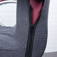 thumbnail image 4 of HEVIRGO Water Resistant Stretch Computer Office Chair Cover with Durable Zipper - Washable Removable Rotating Chair Slipcovers - Anti-dust Soft Desk Chair Seat Protector for Dogs, Cats, Black, 4 of 5