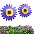 thumbnail image 4 of Molino Viento Giratorio Girasol Colorida Jardín Al Aire Libre (girasol Morado), 4 of 9