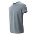 thumbnail image 5 of Delconic Workout Shirts for Men Dry Fit Gym Shirts Short Sleeve Athletic Moisture Wicking T-Shirt Light Gray L, 5 of 5