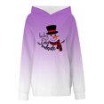 thumbnail image 3 of WEAIXIMIUNG Sweatshirts Col Rond Femmes Designs Mignons Sweatshirts de Noël Dégradé Imprimé Lettres Décontracté Ample Col Rond à Capuche Manches Longues, 3 of 4