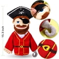 thumbnail image 4 of Marioneta de peluche ZJoey Pirate de 36 cm con boca móvil, 4 of 7
