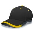thumbnail image 2 of Pacific Headwear Lite Series Hook-And-Loop Adjustable Cap 416L Black/Gold Os, 2 of 2