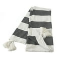 thumbnail image 2 of Ox Bay Black Striped Cotton Throw Blanket, 50" x 60", 2 of 9