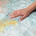 thumbnail image 3 of Addison Rugs Dream Shag Premium Machine Washable Transitional Coral Aqua Rectangle Rug, 5' x 7'6", 3 of 8