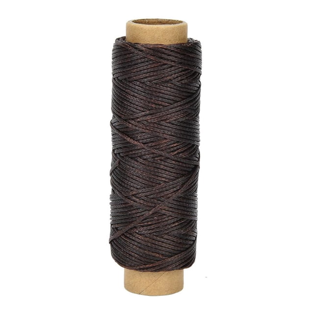 Peahefy Waxed Thread,Sewing Accessories,50 Meters/Roll 150D/16 Leather Crafts Flat Sewing Thread Hand Stitching Waxed Thread