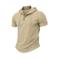 thumbnail image 5 of Gytharion Workout Tops Men Short Sleeve Hooded T-Shirts Drawstring Lightweight Pullover Summer Athletic Hoodies, 5 of 8