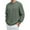 #Army Green, variant on Mens Lightweight Sweaters Casual Stretch Comfy Textured Crew Neck Pullover Tops Fall Fashion 2025 Solid Long Sleeve Shirts