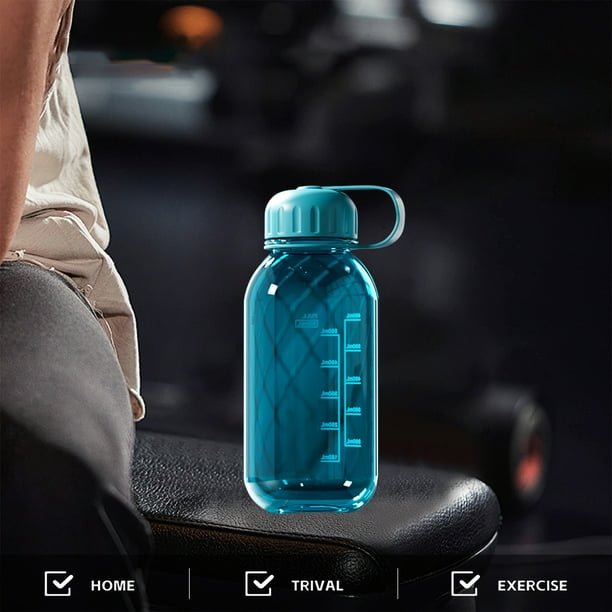 Leakproof Sports Water Bottle With Handle Gym Space Cup For Fitness Yoga Exercise