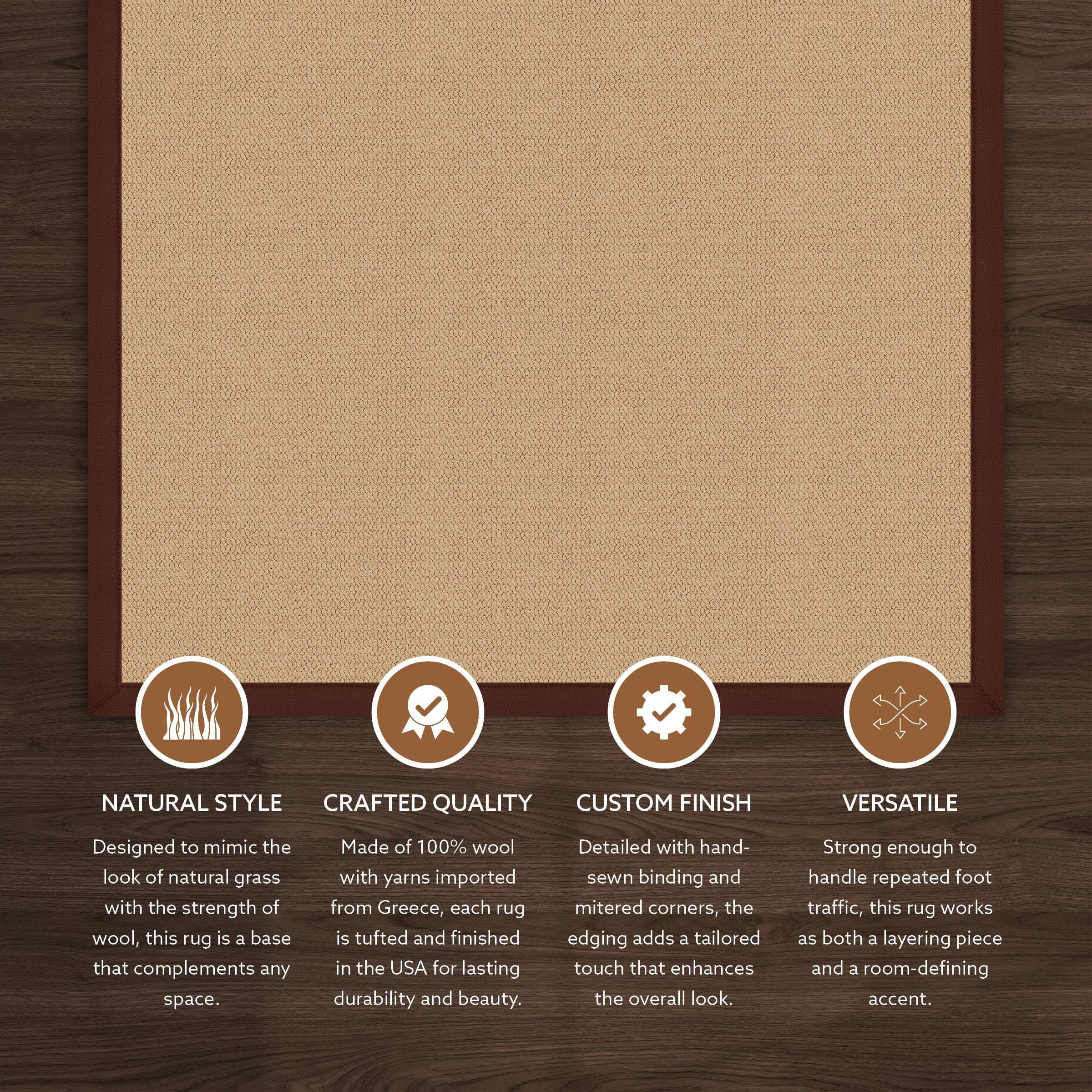 Linon Athena Sisal & Brown 9.10x13 Area Rug
