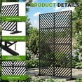 thumbnail image 5 of Slsy Metal Privacy Screen, 71" H X 45.7" W Freestanding Rustproof Steel Privacy Panels, Metal Outdoor Privacy Screens Decorative Fence with Stand for Deck, Patio, Backyard & Balcony, 5 of 9