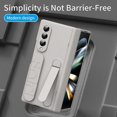 thumbnail image 3 of For Samsung Galaxy Z Fold3 5G Case with Tempered Glass Film Silicone Wristband Kickstand PC Phone Co, 3 of 5