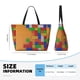 thumbnail image 4 of Disketp Colorful Building Blocks A Bolsa de Playa de Gran Capacidad, Bolso Impermeable y a Prueba de Arena para Mujer, Ideal para Playa, Piscina y Natación, 4 of 7