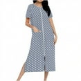 thumbnail image 2 of Bnwani Women'S Nightgowns Summer V-Neck Thin Silk Homewear Strap Casual Red Size M(Us:6), 2 of 7