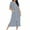 Blue, variant on Women's Long Knitted Bathrobe Casual Zipper up Comfortable Full Length Fashion Star Print Homewear Sleepshirts with Pocket Purple
