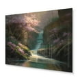 thumbnail image 2 of Designart "Blossom-Lined Stream VI" Tree Cherry Blossom Metal Wall Art, 2 of 5