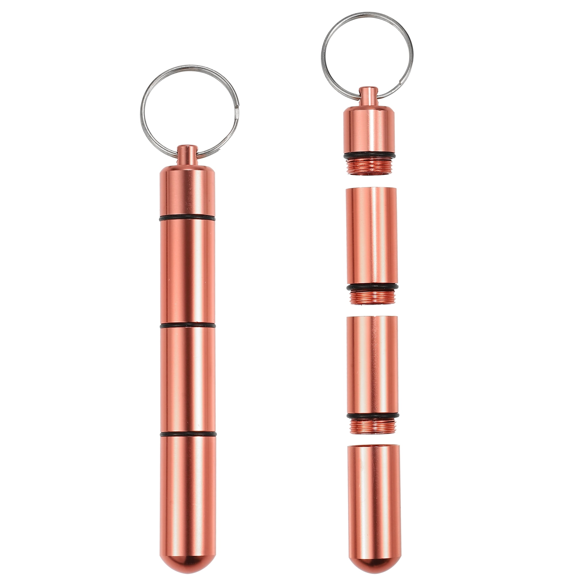 Unique Bargains Earwax Cleaning Tool Kit Portable Stainless Steel Rose Gold Tone