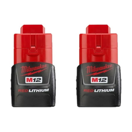 Milwaukee 48-11-2401 12V 1.5Ah Power Tool Battery for M12 Cordless Tools, 2 Pack