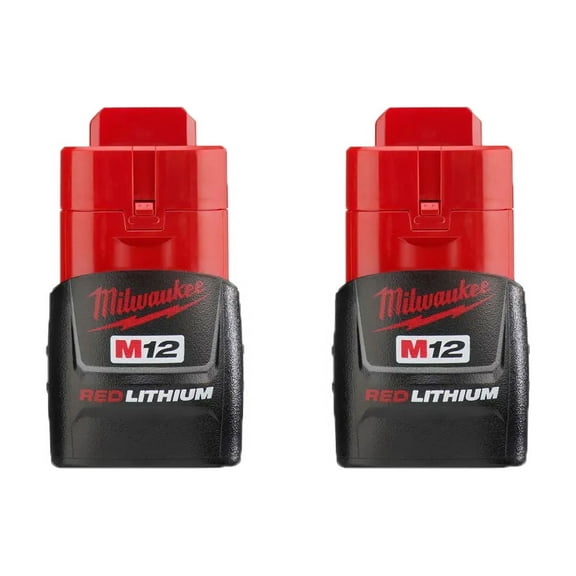 Milwaukee 48-11-2401 12V 1.5Ah Power Tool Battery for M12 Cordless Tools, 2 Pack