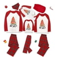 thumbnail image 1 of Pijamas familiares navideños a juego, conjuntos de pijamas a cuadros blancos y negros, árbol de Julio, navidad, 1 of 4