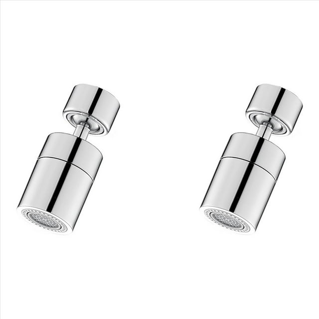2X Grifo de Cocina con Cabezal Rociador, Filtro Giratorio Ajustable, Boquilla para Grifo, Burbujeador, Grifo para de Cocina, Plateado B