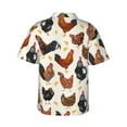 thumbnail image 3 of Goofa Roosters and Chickens Hawaiian Shirt for Men, Unisex Summer Beach Casual Short Sleeve Button Down Shirts,Aloha Tropical Floral print shirt-Large, 3 of 9