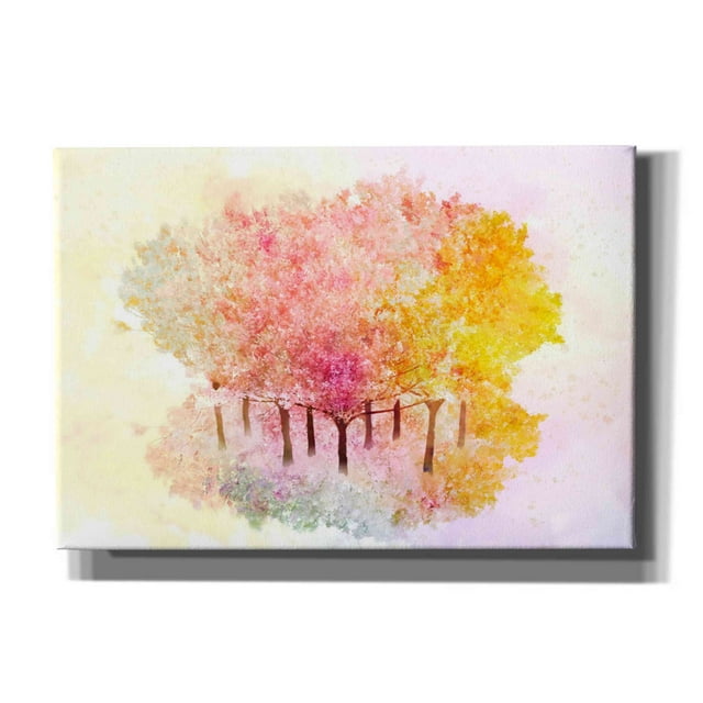 Epic Graffiti "Pastel Grove" by Hal Halli, Canvas Wall Art, 26"x18"