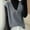 Grey, variant on Womens Deep V Neck Sweater Vest Knitted Tank Tops Sleeveless Sweater (Navy L)