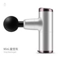 thumbnail image 2 of Mini Massage Device Handheld Rechargeable USB Electric Muscle Body Relaxation Adjustable 4 Heads Deep Tissue Massager Home Silver, 2 of 8