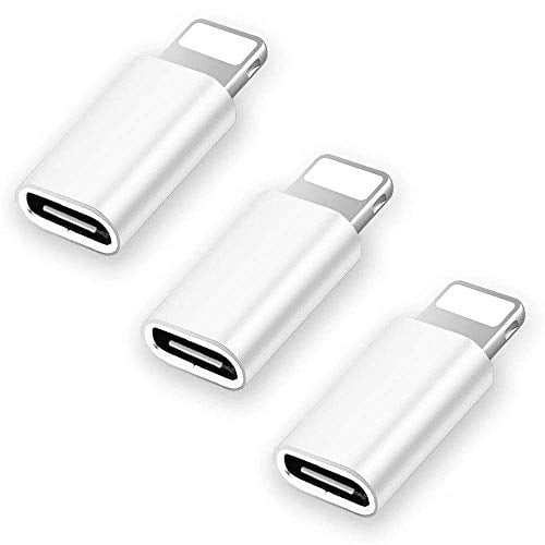 lærebog Cordelia Afskedige Charger Adapter, Lightning to Type C USB Female Fast Charge and Data Sync  Converter Connector for Compatible for iPhone X/8/7/6 6s Plus/5s Fast  Charging Max Output 5V - White, 3-Pack - Walmart.com